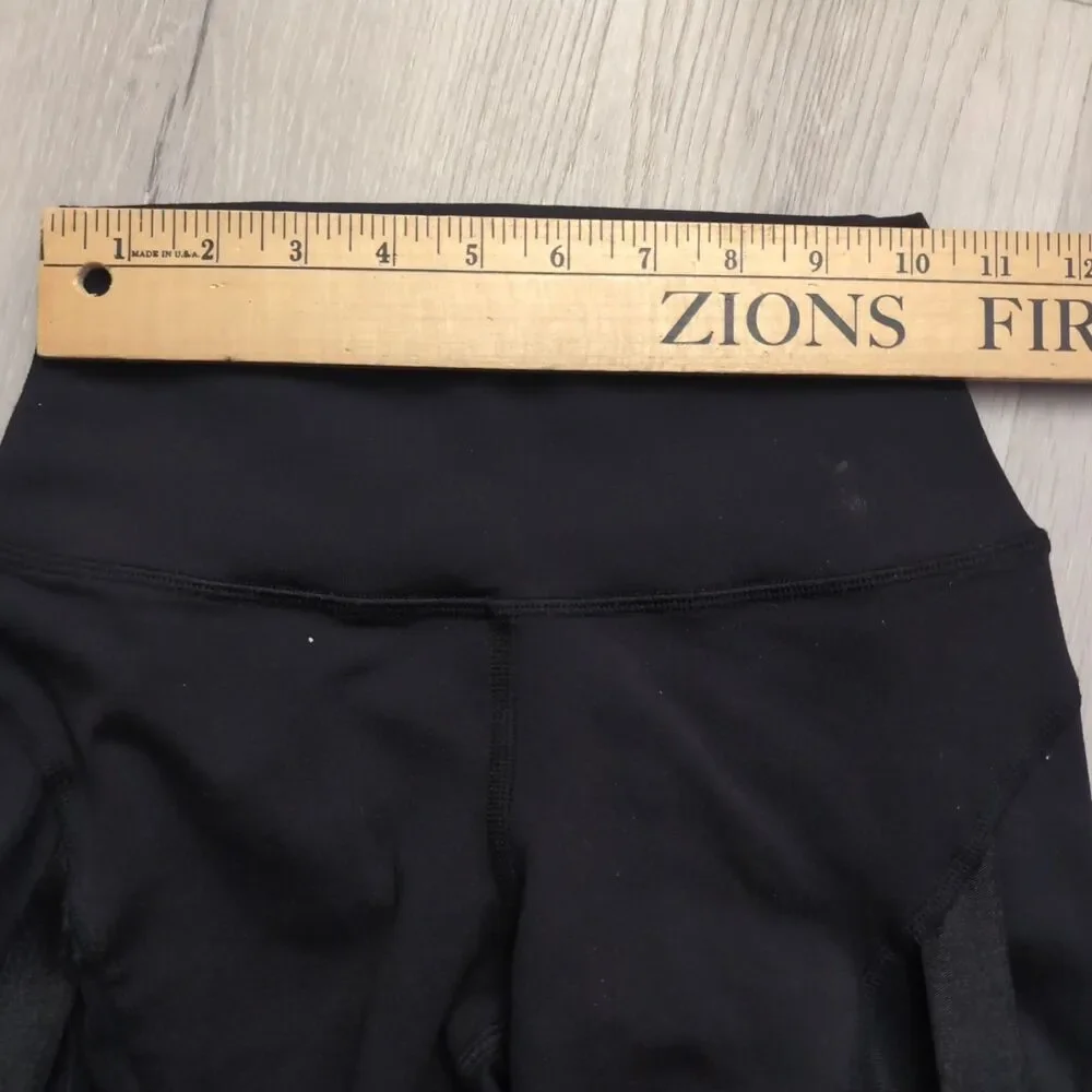 Alo Yoga Tribe Mesh Black High Waist Ba ndage Leggings Womens Size XS Black